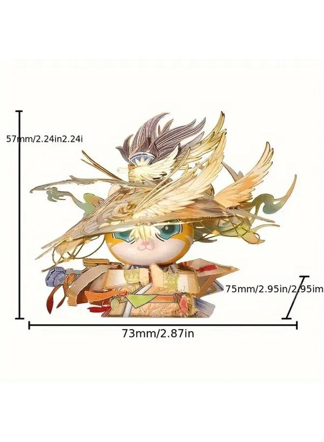 Colorful Warrior Cat DIY Metal Assembly Model Kit Handmade Decoration Gift - Image 2